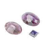 THREE UNASSEMBLED AMETHYST