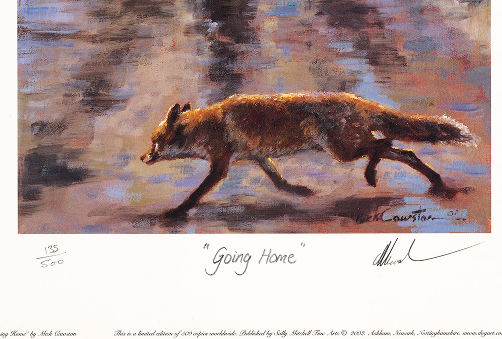 Mick Cawston Limited Edition Print "Going Home" Print Number 135/500 Unframed Signed and Numbered. - Image 2 of 2