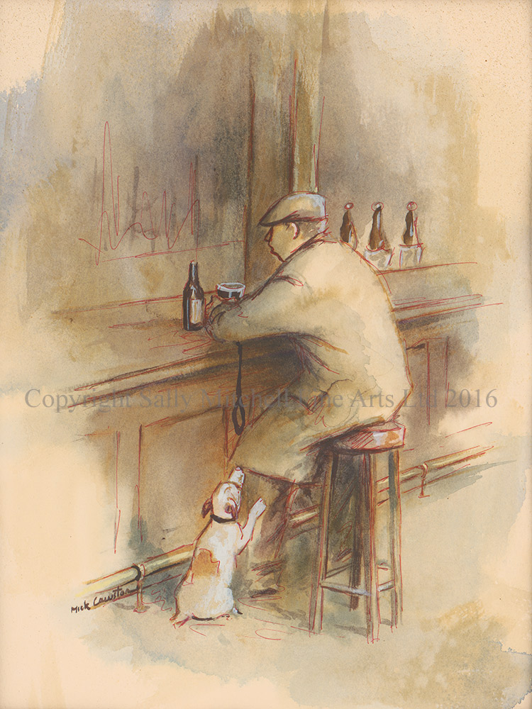 Mick Cawston Original Watercolour "Hair of the Dog" Original of Limited Edition Print. - Image 2 of 4