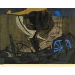 Michael Rothenstein (1908-1993) - TURKEY AND FARM MACHINARY II (1954) - linocut in colours, number