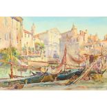 Property of a deceased estate - Adolphe Mathis (1873-1940) - UN PORT A MARTIGUES - watercolour, 12.2