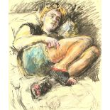 Property of a deceased estate - Duncan Grant (1885-1978) - PAUL ROCHE - charcoal & coloured pastels,