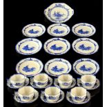 Property of a deceased estate - an early 20th century Royal Doulton blue & white 'Norfolk' pattern