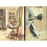 Property of a gentleman - John Strickland Goodall (1908-1996) - VILLA INTERIOR - watercolour, 19.7