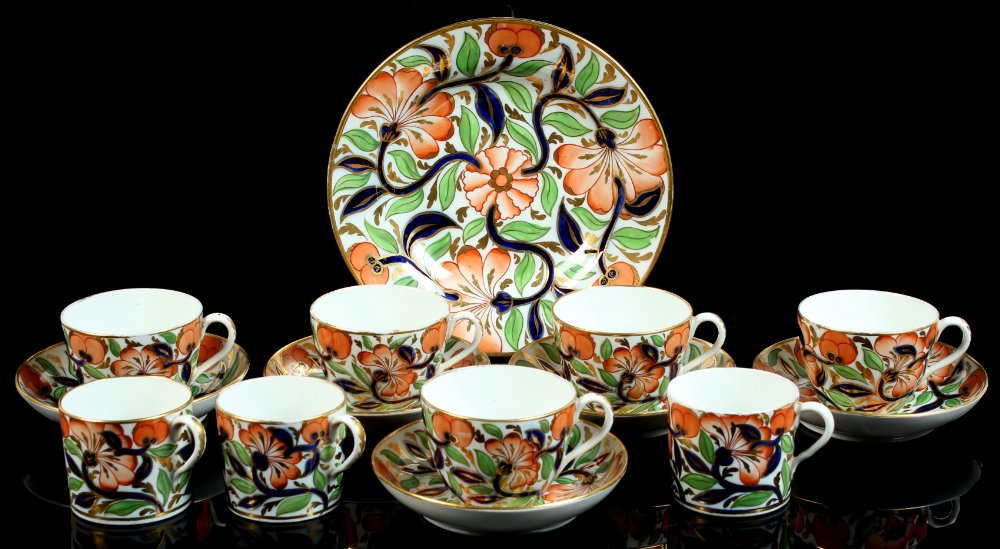 Property of a deceased estate - a set of five early 19th century Japan pattern number 982 tea cups &