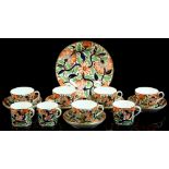 Property of a deceased estate - a set of five early 19th century Japan pattern number 982 tea cups &