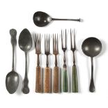 Property of a lady - a collection of cutlery, 17th-19th century, including a 17th century bronze