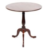 Property of a lady - an 18th century George III mahogany circular tilt-top occasional table of