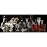 Property of a lady - a quantity of assorted glassware including a matched pair of early 20th century