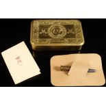 Property of a lady - a First World War Princess Mary 1915 Christmas tin with card & bullet (see