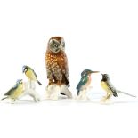 Property of a deceased estate - a Karl Ens model of an Owl, 9.45ins. (24cms.) high; together with