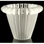 Property of a gentleman - a Lalique glass 'Royat' vase, etched 'Lalique France', 6.15ins. (15.6cms.)