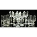Property of a lady - eight glass tumblers, 19th century & later; together with a set of six cut