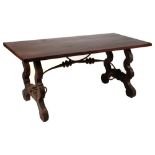 Property of a gentleman - a Spanish refectory table, 18th / 19th century, with carved acanthus