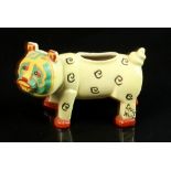 Property of a lady - a Louis Wain 'Bully the Lucky Bulldog' vase with facsimile signature to back