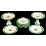 Property of a deceased estate - a late 19th century Worcester porcelain 12-piece dessert service