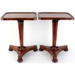 Property of a lady of title - a pair of 19th century rosewood adjustable rectangular topped