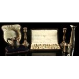 Property of a deceased estate - a cased set of twelve Norwegian Sterling silver & enamel coffee