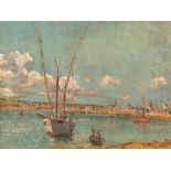 Property of a gentleman - Louis Charles Prieur (French, b.1887) - A HARBOUR SCENE, PROBABLY SOUTH OF