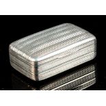 Property of a gentleman - a George III silver rectangular snuff box, makers probably William Boot,