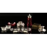 Property of a gentleman - a quantity of assorted items including a late Victorian silver mounted