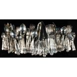 A Webber & Hill silver plated King's pattern cutlery set, in canteen (see illustration).