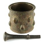 Property of a gentleman - a Khurasan or Khorassan bronze mortar, Persia, 12th / 13th century, with