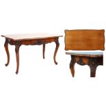 Property of a gentleman - a good mid 19th century German walnut & burr walnut serpentine sided