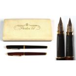 Property of a deceased estate - two Parker 75 fountain pens, one in thuya laque with 18K M nib,