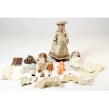 Property of a deceased estate - a quantity of assorted dolls & clothing including a late 19th /