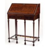 Property of a deceased estate - a Queen Anne style featherbanded fall-front lady's bureau, the