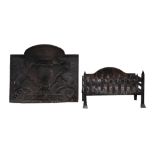 Property of a deceased estate - a cast iron fireback with Royal Coat of Arms dated 1635, probably