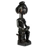 Property of a deceased estate - ethnographia - an African carved wood maternity figure, Congo, 25.