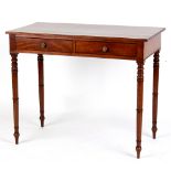 Property of a gentleman - an early 19th century George IV mahogany side table, with two frieze