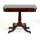 Property of a lady - an early 19th century Regency period mahogany & rosewood crossbanded swivel-top