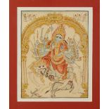 Property of a deceased estate - K.S. Shreehari (Indian, b.1968) - DEVI MAHALAKSHMI SLAYING A FOE -