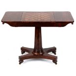 Property of a gentleman - an early 19th century Regency period rosewood games table, the