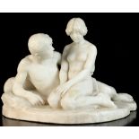 Property of a lady - Stephan Abel Sinding (1846-1922) - 'IDYL' - an alabaster sculpture,