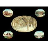 Property of a deceased estate - a late 19th / early 20th century Indian painting on oval ivory panel