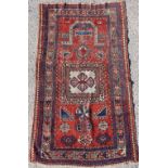 Property of a lady - a late 19th / early 20th century Caucasian Kazak prayer rug, with panel