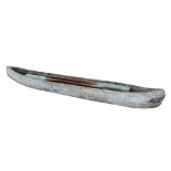 Property of a deceased estate - ethnographia - a painted dug-out canoe, 127ins. (323cms.) long (