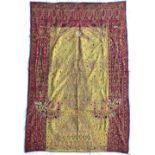 Property of a lady - an Islamic embroidered & sequined silk wall hanging or coverlet, early 20th