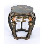 Property of a lady - a chinoiserie decorated drum stool, early 20th century, 17.3ins. (44cms.)