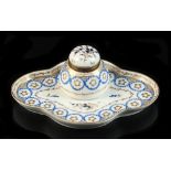 Property of a gentleman of title - an early 19th century Continental blue & gilt decorated porcelain