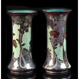 Property of a lady - a pair of early 20th century Art Nouveau Burgess & Leigh Burleigh Ware lustre