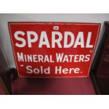 An Early 1900's Enamel Sign "Spardal Mineral Waters Sold Here".
