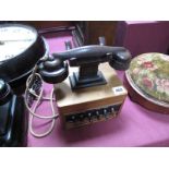 A C.1950's Office Extension Desk Telephone "Dictograph Telephone System" label to bakelite