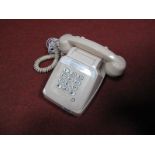 A French Cream Bakelite Push Button Telephone, stamped "SO CO TEL S63", new English connection "