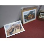 Tony Ribton Signed Limited Edition Prints of Wildlife Animals, including lion and giraffes.