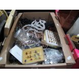 A Large Mixed Lot of Assorted Costume Jewellery, including rings, bangles, etc:- One Box